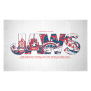 Jaws Text Illustration Woven Rug