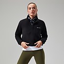 Women's Urban Cropped Coord Fleece Jacket Black - L