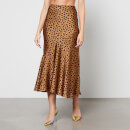 Never Fully Dressed Mya Leopard-Print Satin Maxi Skirt - UK 10