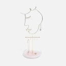 Stackers Rose Quartz Effect 5 Hook Face Jewellery Stand