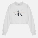 Calvin Klein Girls' Cropped Logo-Print Cotton-Blend Sweatshirt - 14 Years