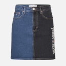 Tommy Jeans Two-Tone Recycled Denim Mom Skirt - W25