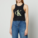 Calvin Klein Cropped Logo-Print Cotton-Jersey Tank - XL