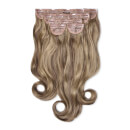 LullaBellz Super Thick 22" 5 Piece Natural Wavy Clip In Extensions Mellow Brown