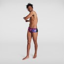 Men's Allover Digital 14cm Brief Black/Red - 36