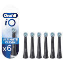 Oral B iO Ultimate Clean Black Toothbrush Heads - Pack of 6 Counts