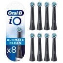 Oral B iO Ultimate Clean Black Toothbrush Heads - Pack of 8 Counts, Suitable for Mailbox
