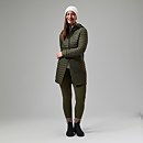Women's Nula Micro Synthetic Insulated Long Jacket Green - 12