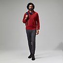Men's Prism Micro Half Zip Polartec® Fleece Red - XL