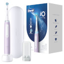 Oral-B iO Series 4 Elektrische Zahnbürste mit Reiseetui Lavender mit 8 Aufsteckbürsten