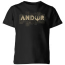Star Wars Andor Distress Tread Logo Kids' T-Shirt - Black
