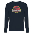 Jurassic Park Logo Men's Long Sleeve T-Shirt - Navy