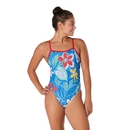 Printed One Back One Piece - Turkish Sea Blue | Size 26
