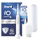Oral B iO4 White Electric Toothbrush with Travel Case + 8 Refills