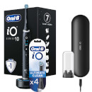 Oral B iO10 Cosmic Black Electric Toothbrush with Charging Travel Case + 8 Refills