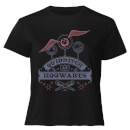 Harry Potter Quidditch At Hogwarts Women's Cropped T-Shirt - Black