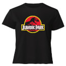 Jurassic Park Logo Women's Cropped T-Shirt - Black