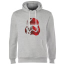 Jedi Cubist Trooper Helmet Black Hoodie - Grey