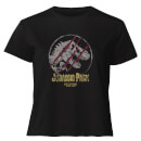 Jurassic Park Lost Control Women's Cropped T-Shirt - Black