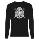 Harry Potter Hogwarts House Crest Men's Long Sleeve T-Shirt - Black