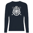 Harry Potter Hogwarts House Crest Men's Long Sleeve T-Shirt - Navy