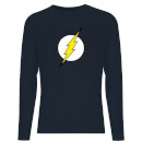 Justice League Flash Logo Men's Long Sleeve T-Shirt - Navy