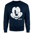 Mickey Mouse Worn Face Sweatshirt - Navy