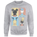 Donald Duck Mickey Mouse Pluto Goofy Tiles Sweatshirt - Grey