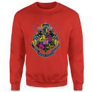 Harry Potter Hogwarts Neon Crest Sweatshirt - Red