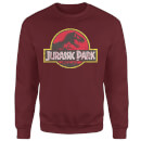 Jurassic Park Logo Vintage Sweatshirt - Burgundy