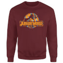 Jurassic Park Logo Tropical Sweatshirt - Burgundy