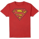 Official Superman Crackle Logo Men's T-Shirt - Red