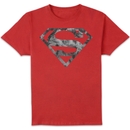 Marble Superman Logo Men's T-Shirt - Red