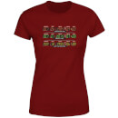 Back To The Future Destination Clock Women's T-Shirt - Burgundy