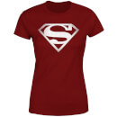 Superman Spot Logo Women's T-Shirt - Burgundy
