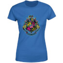 Harry Potter Hogwarts Neon Crest Women's T-Shirt - Blue