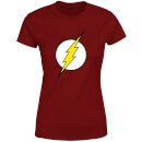 Justice League Flash Logo Women's T-Shirt - Burgundy