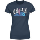 Disney Lilo And Stitch Chillin Women's T-Shirt - Navy