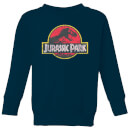 Jurassic Park Logo Vintage Kids' Sweatshirt - Navy