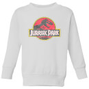 Jurassic Park Logo Vintage Kids' Sweatshirt - White