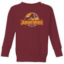 Jurassic Park Logo Tropical Kids' Sweatshirt - Burgundy