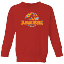 Jurassic Park Logo Tropical Kids' Sweatshirt - Red