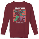 Jurassic Park World Four Colour Faces Kids' Sweatshirt - Burgundy