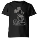 Disney Mickey Mouse Sketch Kids' T-Shirt - Black