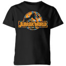 Jurassic Park Logo Tropical Kids' T-Shirt - Black