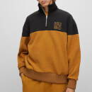 HUGO Dorpion Contrast Half Zip Fleece Sweatshirt - M