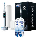 Oral-B iO Series 10 Elektrische Zahnbürste Stardust White mit 8 Aufsteckbürsten