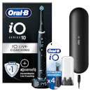 Oral-B iO Series 10 Elektrische Zahnbürste, Lade-Reiseetui, Cosmic Black mit 4 Aufsteckbürsten Oral-B iO Series 10 Elektrische Zahnbürste, Lade-Reiseetui, Cosmic Black mit 4 Aufsteckbürsten