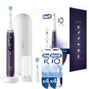 Oral-B iO Series 8N Elektrische Zahnbürste Violet Amitrine mit 8 Aufsteckbürsten