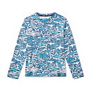 Long Sleeve Shark Chalk Swim Shirt - Blue Camo | Size XL